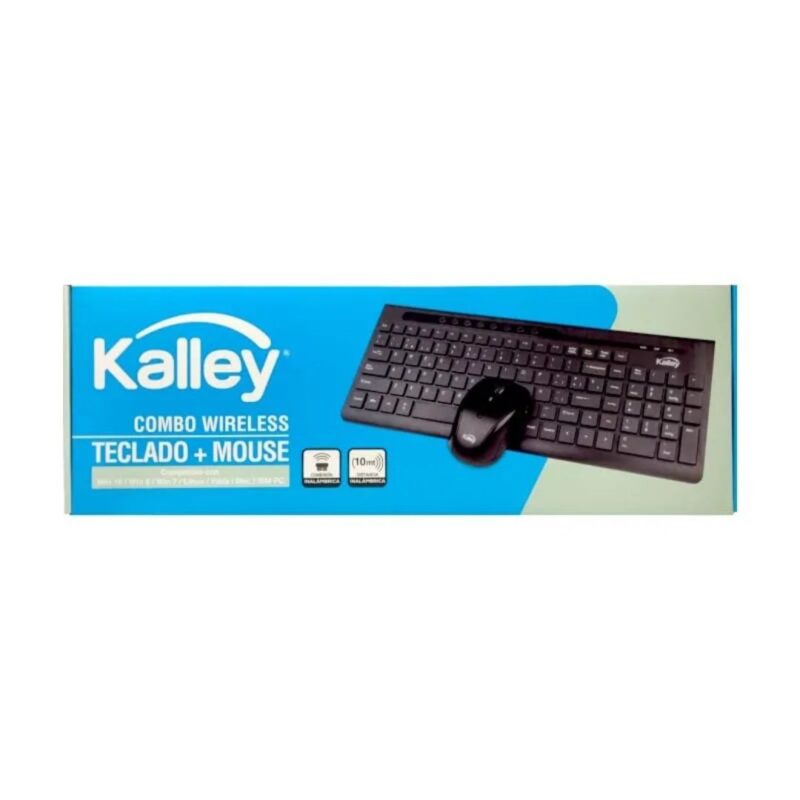 Combo Inalambrico Teclado + Mouse KALLEY - Negro