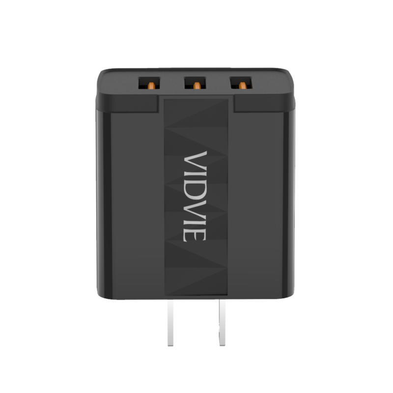 Cargador VIDVIE triple USB 4.8A con cable - PLM331