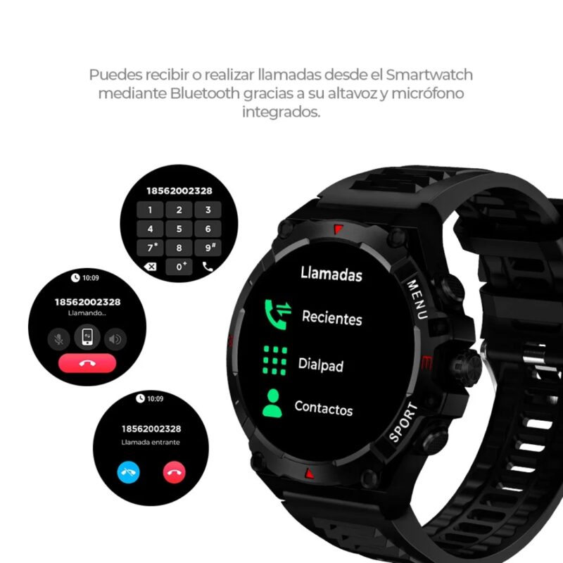 Smartwatch JYRSW3 con 3 manillas intercambiables - Grafito