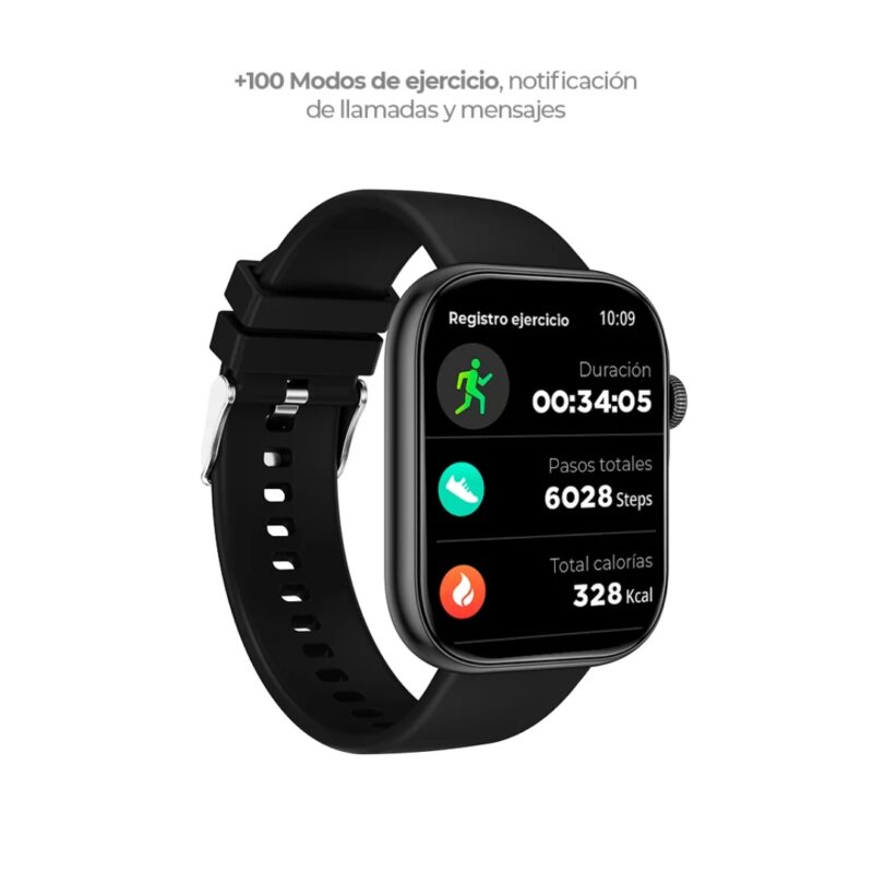 Smartwatch JYRSW4 con 3 manillas intercambiables - Negro