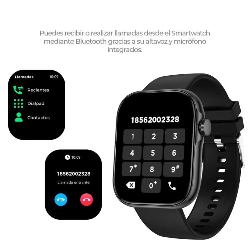 Smartwatch JYRSW4 con 3 manillas intercambiables - Negro