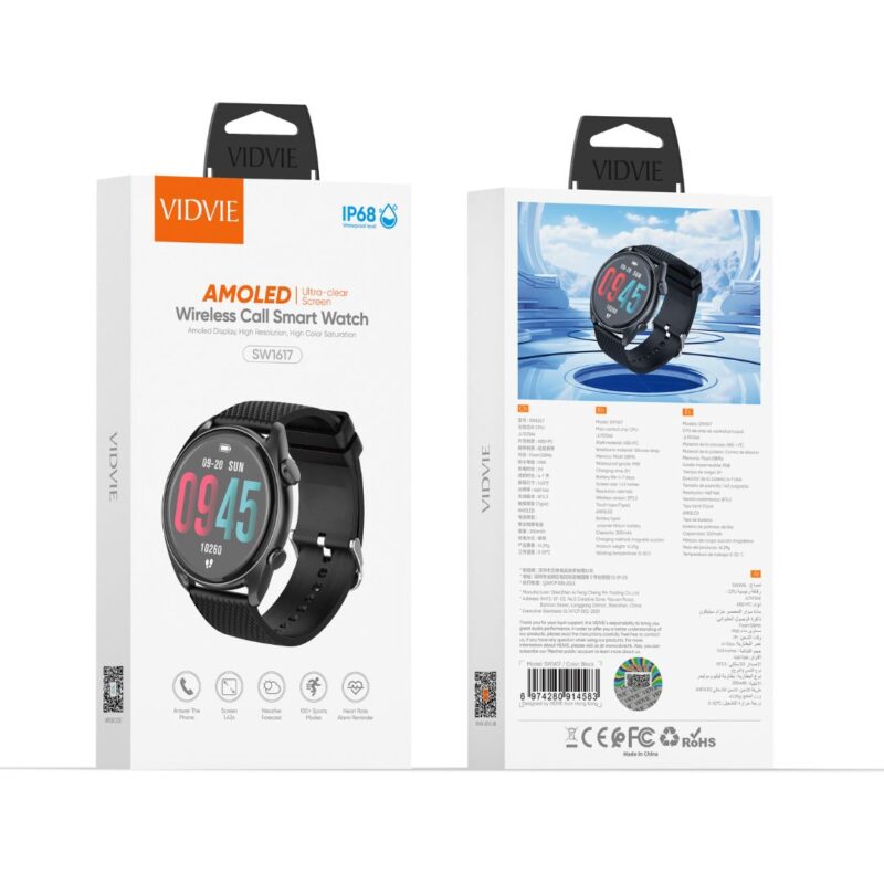 Smartwatch VIDVIE SW1617 - Negro