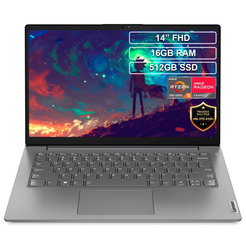 Portatil Lenovo V14 G4 AMN RYZEN 5 7520U 16GB RAM 512GB SSD - 14 pulgadas